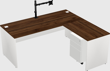 L-shaped office desk