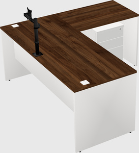 L-shaped office desk