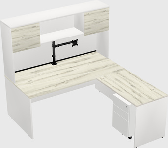 L-shaped office desk