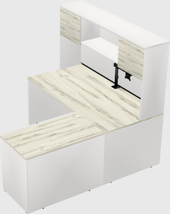 L-shaped office desk
