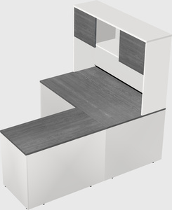 L-shaped office desk