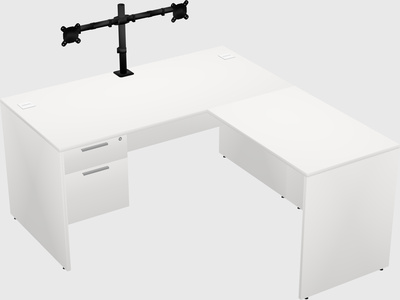 L-shaped office desk