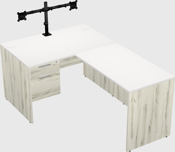 L-shaped office desk