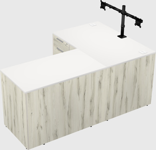 L-shaped office desk