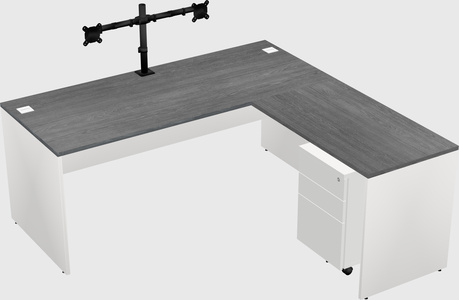 L-shaped office desk