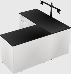 L-shaped office desk
