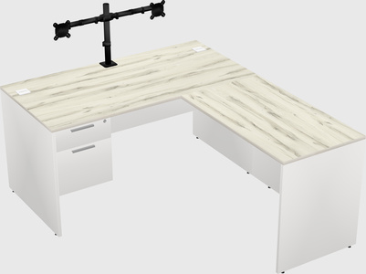 L-shaped office desk