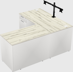 L-shaped office desk