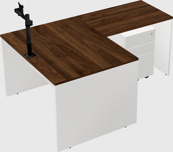 L-shaped office desk