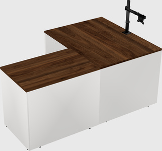 L-shaped office desk