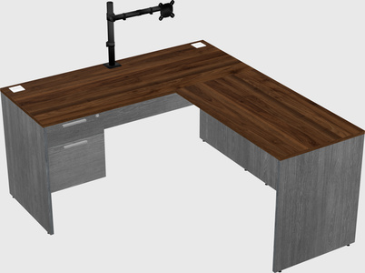 L-shaped office desk