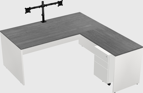 L-shaped office desk