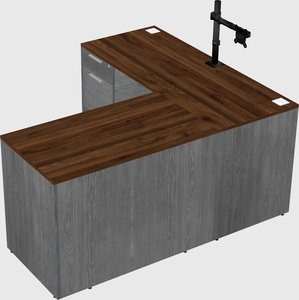 L-shaped office desk