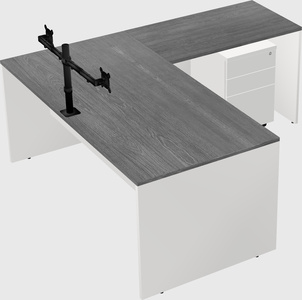 L-shaped office desk