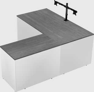 L-shaped office desk