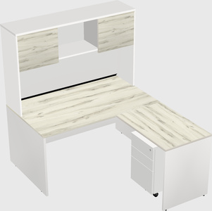 L-shaped office desk