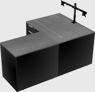L-shaped office desk