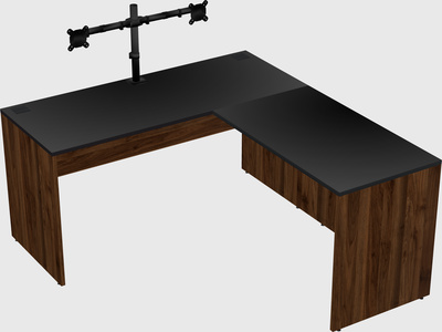 L-shaped office desk