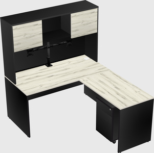 L-shaped office desk