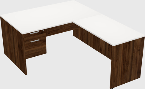 L-shaped office desk