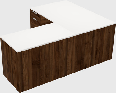 L-shaped office desk