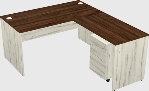 L-shaped office desk