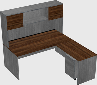 L-shaped office desk