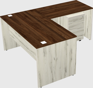 L-shaped office desk