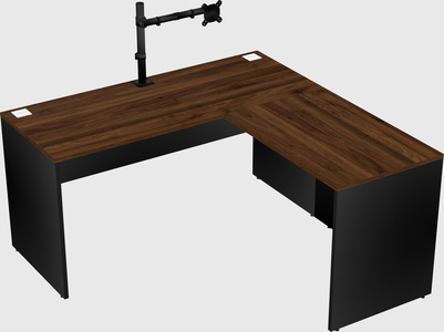 L-shaped office desk