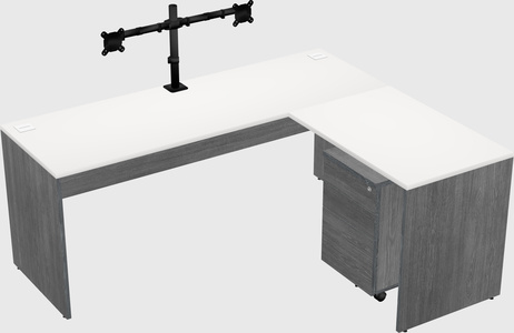 L-shaped office desk