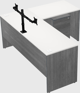 L-shaped office desk