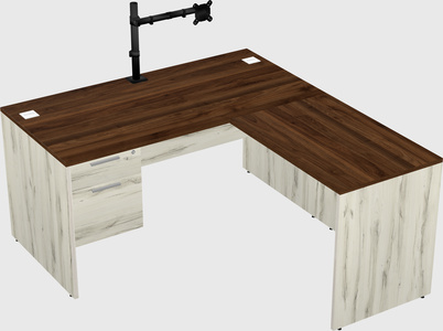 L-shaped office desk