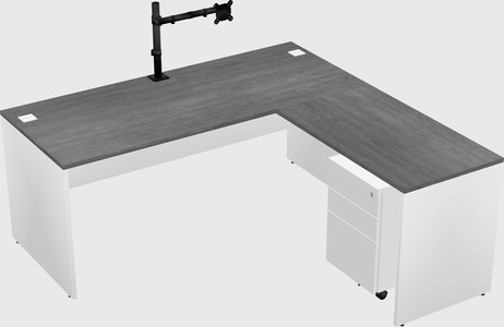 L-shaped office desk