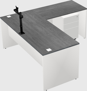L-shaped office desk