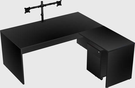 L-shaped office desk