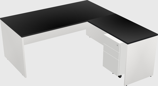 L-shaped office desk