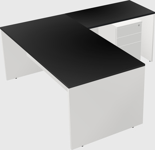 L-shaped office desk