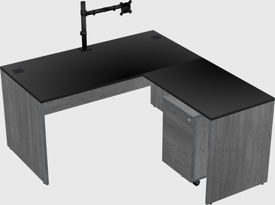 L-shaped office desk