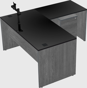 L-shaped office desk