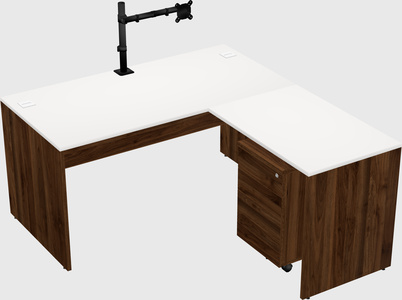 L-shaped office desk
