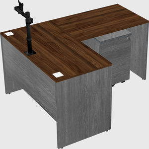 L-shaped office desk