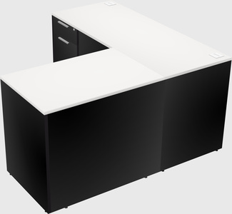 L-shaped office desk