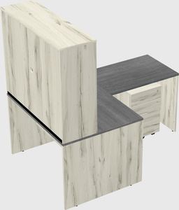 L-shaped office desk