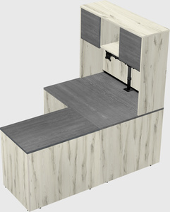 L-shaped office desk