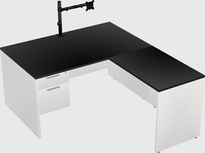 L-shaped office desk