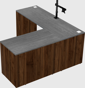 L-shaped office desk