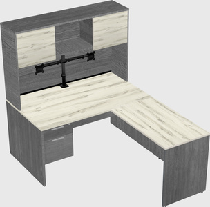 L-shaped office desk