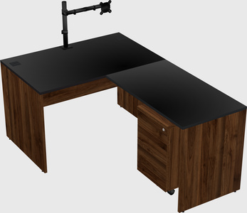 L-shaped office desk