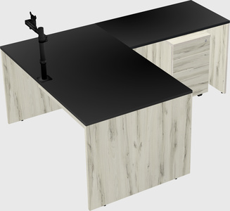 L-shaped office desk