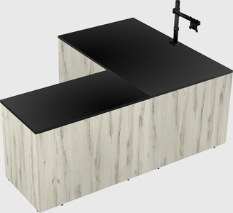 L-shaped office desk